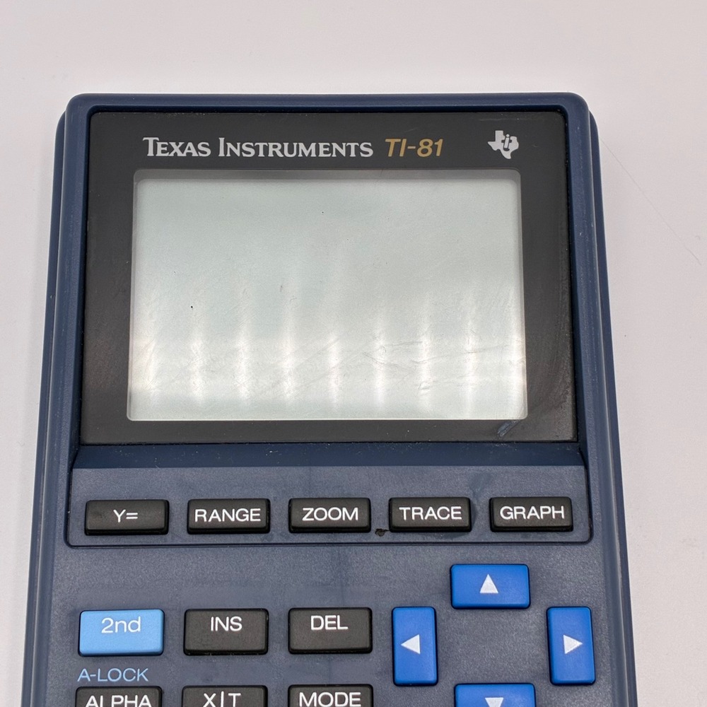 Texas Instruments Graphing Calculator Blue TI-81 Vintage Math Tool Tested - Picture 2 of 6